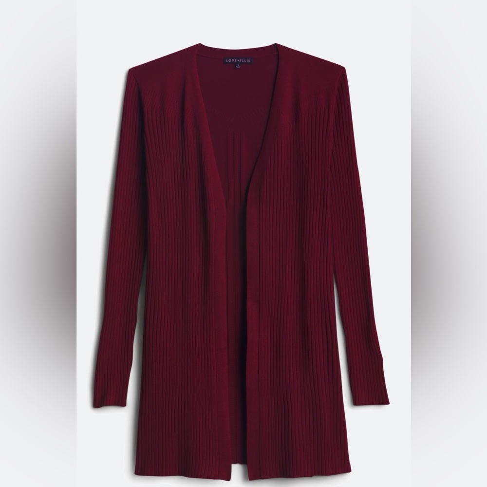 $20 - Love Ellie Detailed Cardigan Burgundy